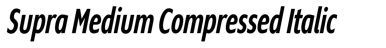 Supra Medium Compressed Italic